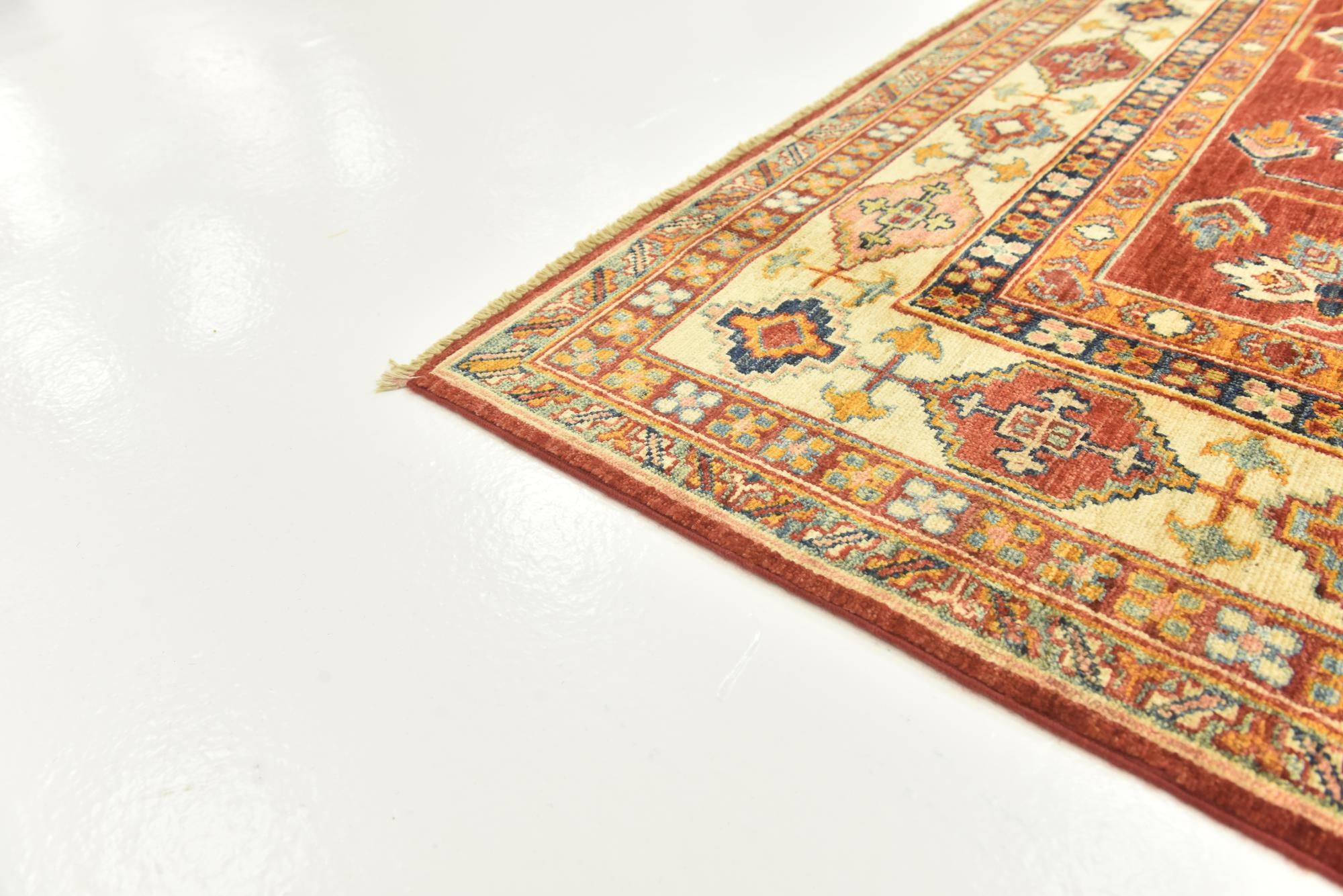 185cm x 275cm Hand Knotted Kazak Oriental Rug