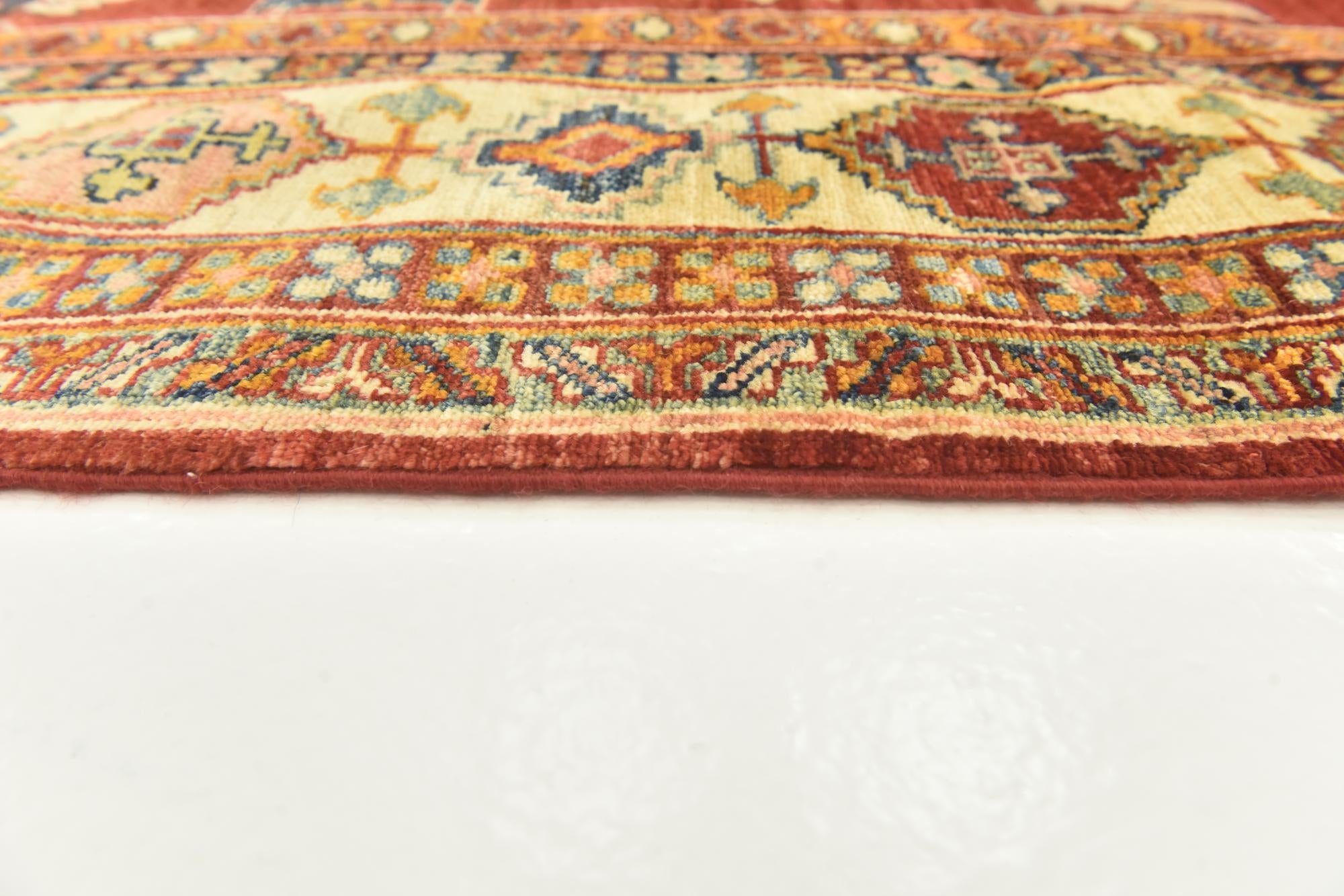 185cm x 275cm Hand Knotted Kazak Oriental Rug