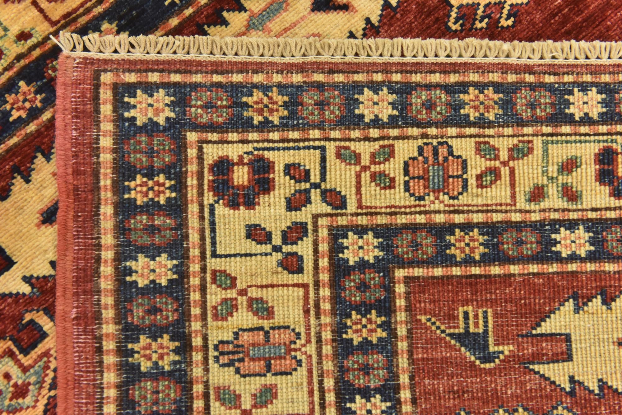3' 3 x 4' 6 Hand Knotted Kazak Oriental Rug