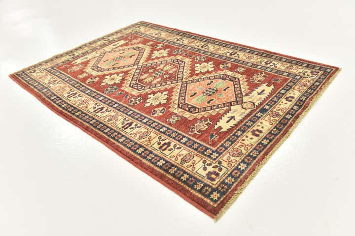 3' 3 x 4' 6 Hand Knotted Kazak Oriental Rug