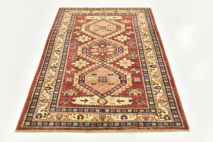 Detail image of 3' 3 x 4' 6 Hand Knotted Kazak Oriental Rug