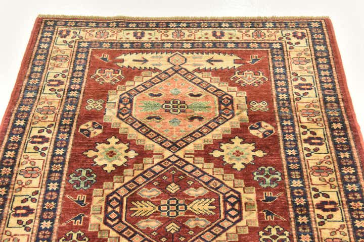 3' 3 x 4' 6 Hand Knotted Kazak Oriental Rug
