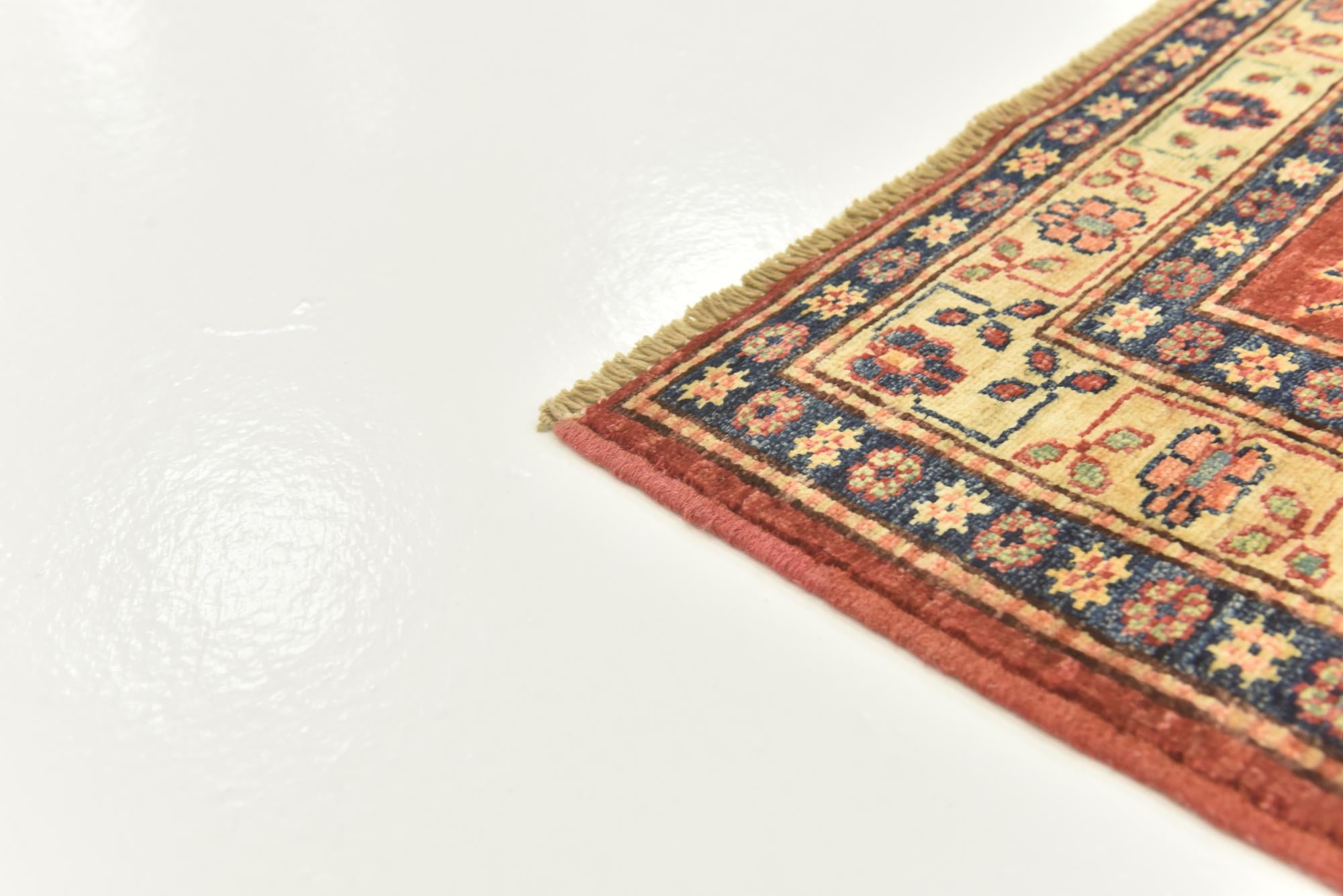 3' 3 x 4' 6 Hand Knotted Kazak Oriental Rug
