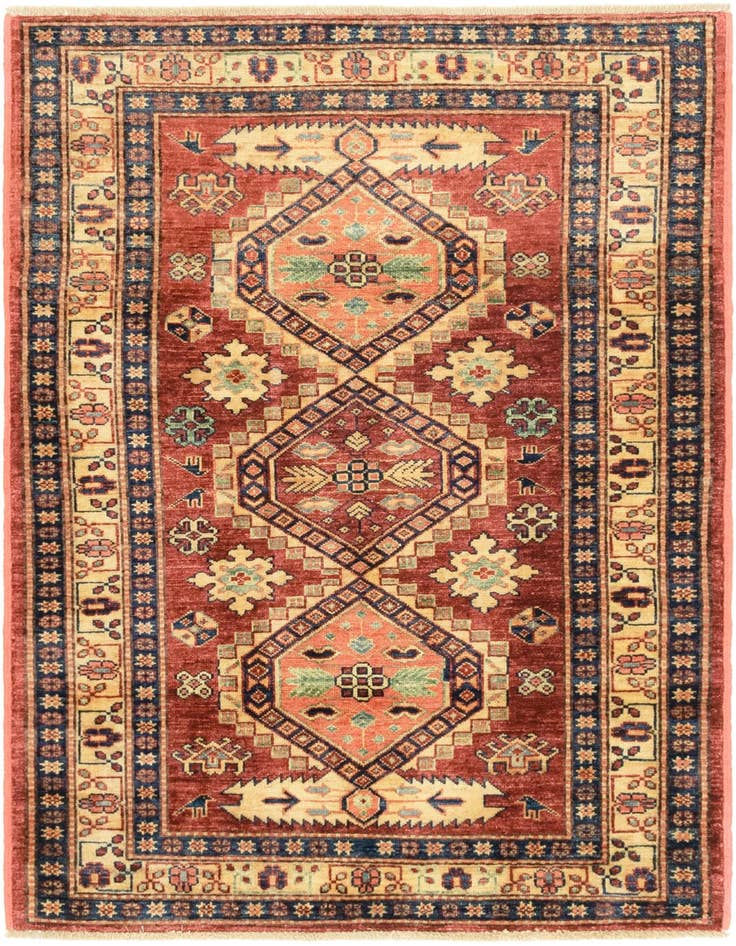 Detail image of 3' 3 x 4' 6 Hand Knotted Kazak Oriental Rug