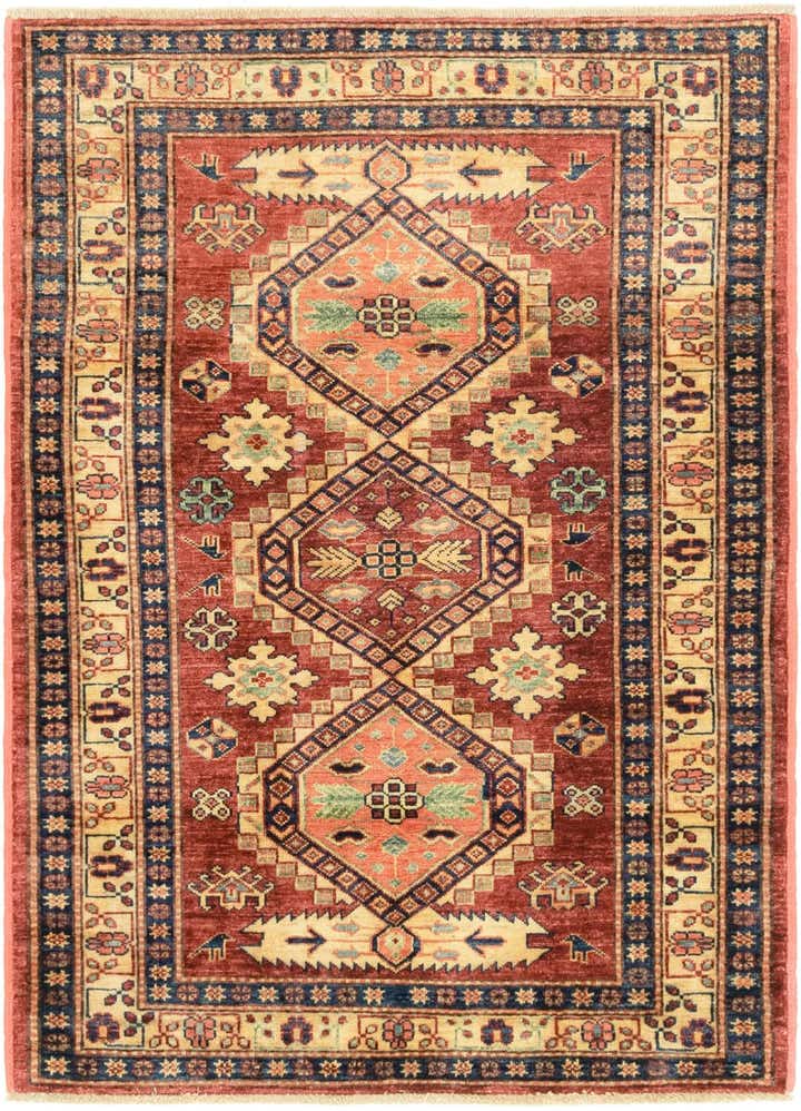 3' 3 x 4' 6 Hand Knotted Kazak Oriental Rug