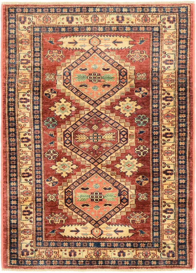 Detail image of 3' 3 x 4' 6 Hand Knotted Kazak Oriental Rug