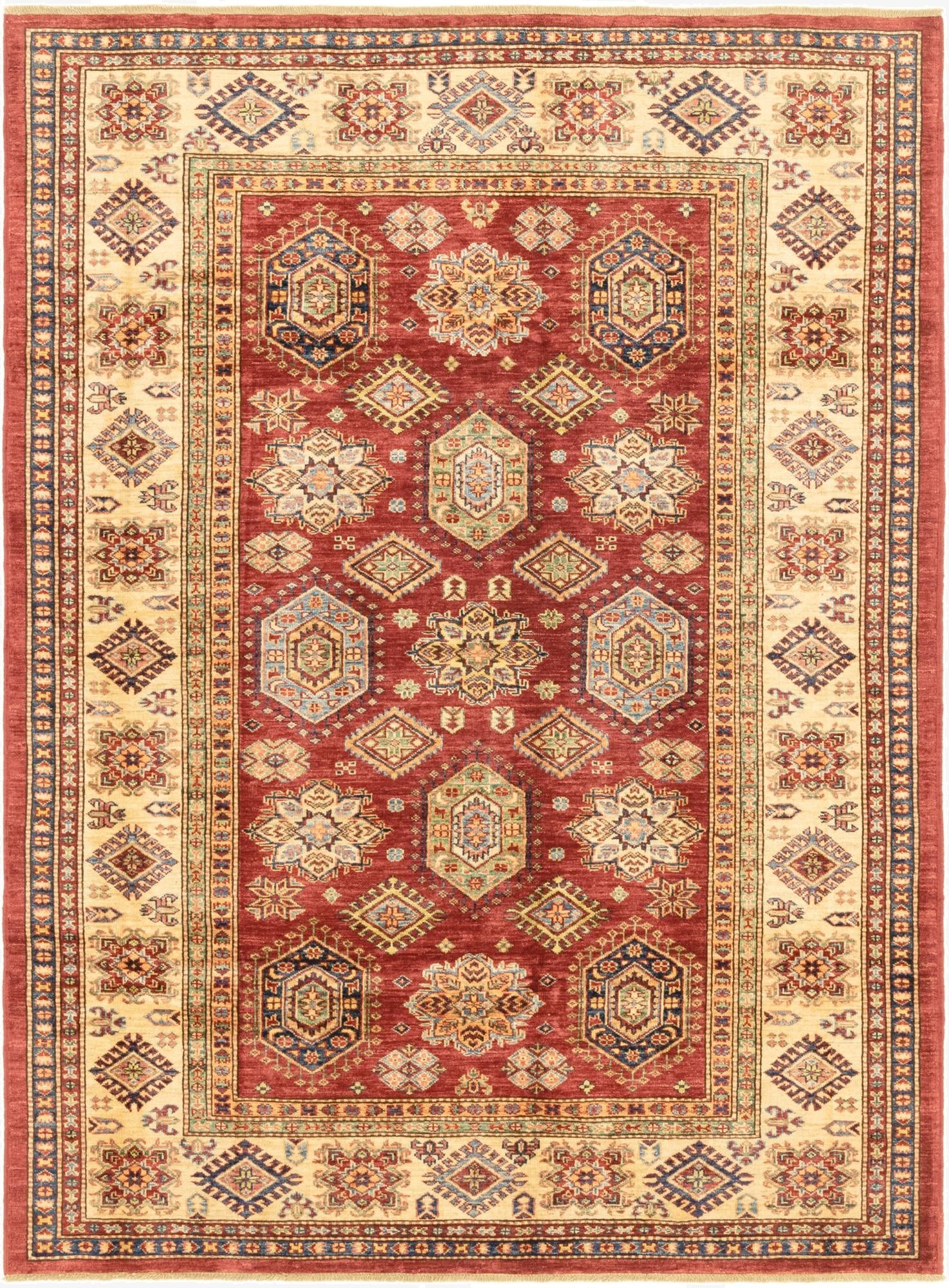 5' 8 x 7' 8  Hand Knotted Kazak Oriental Rug