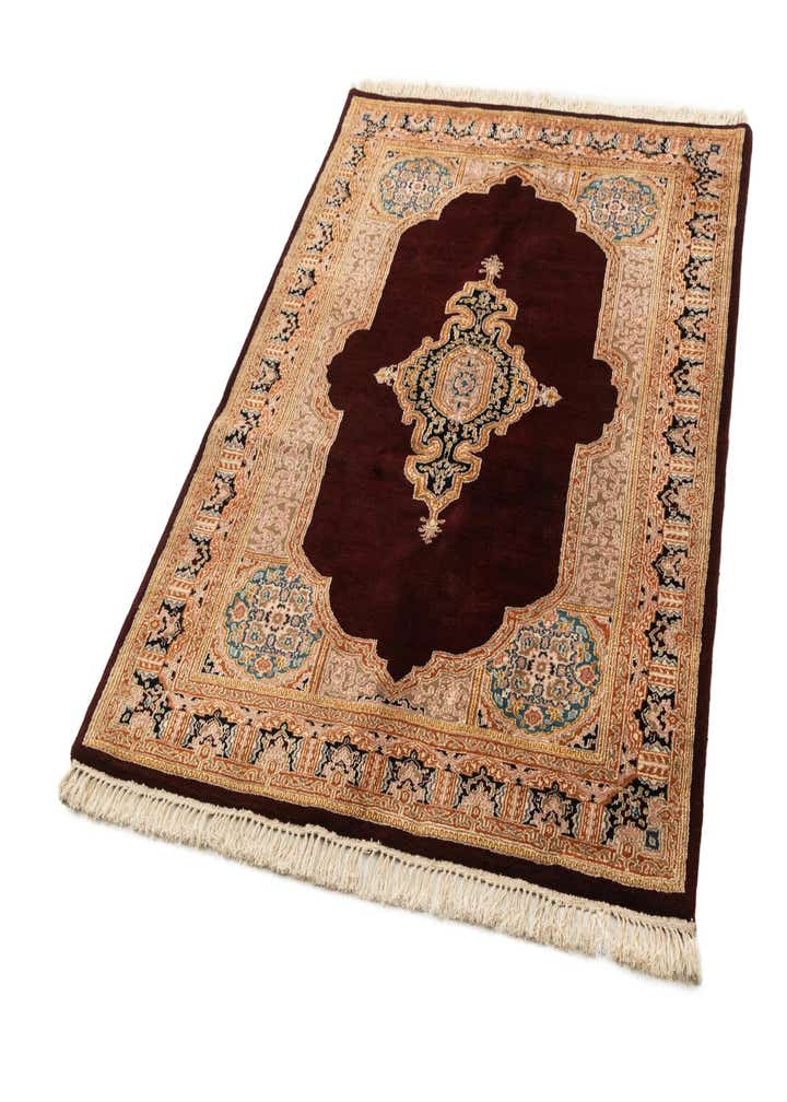 4' 7 x 6' 6 Hand Knotted Kerman Wool Rug