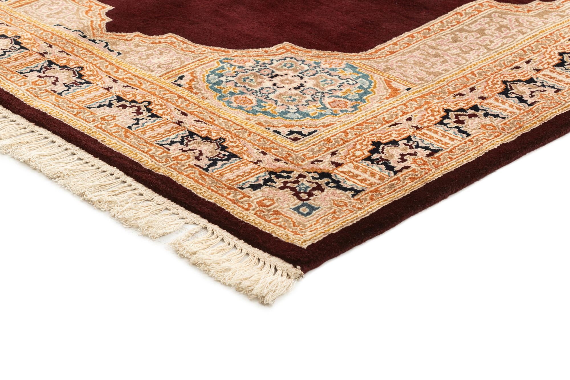 4' 7 x 6' 6 Hand Knotted Kerman Wool Rug