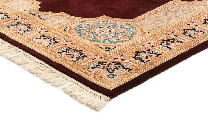 4' 7 x 6' 6 Hand Knotted Kerman Wool Rug