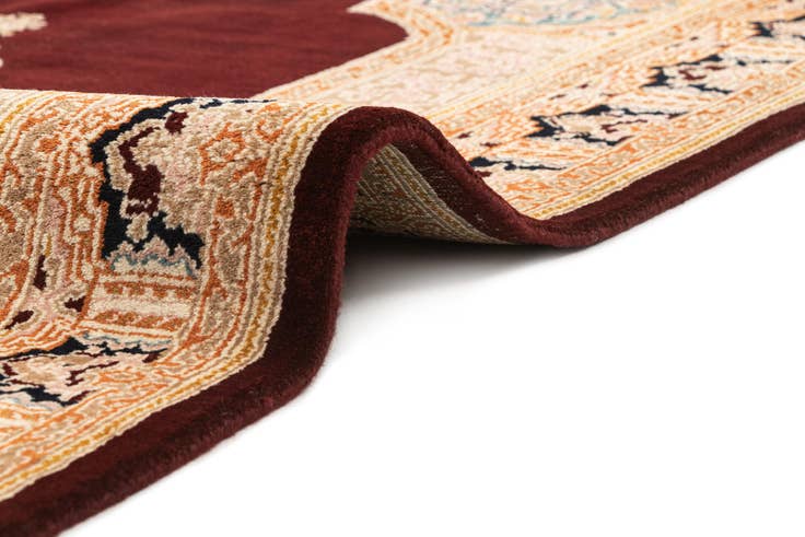 Detail image of 4' 7 x 6' 6 Hand Knotted Kerman Wool Rug