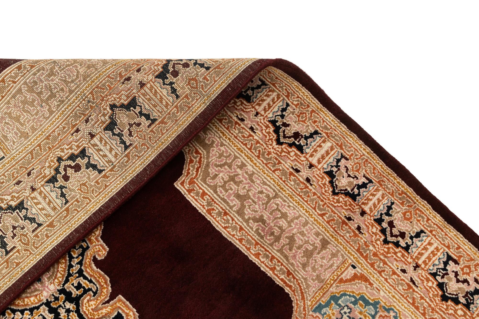 4' 7 x 6' 6 Hand Knotted Kerman Wool Rug