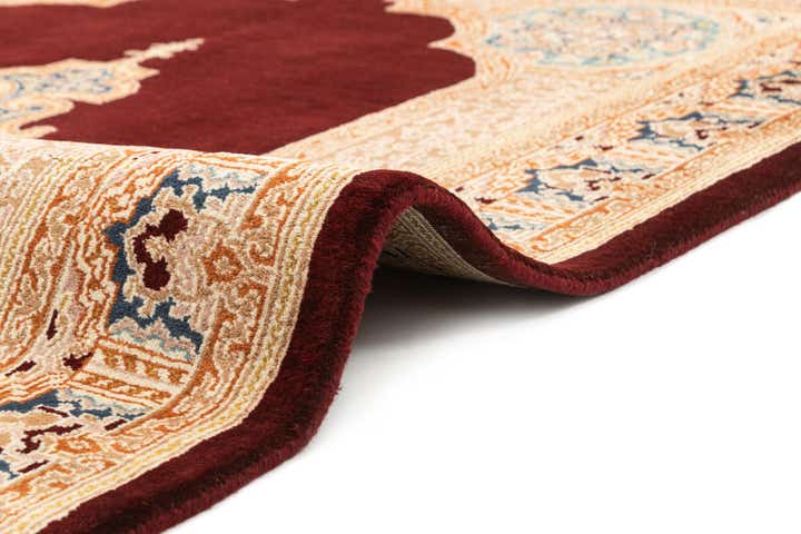 4' 6 x 6' 6 Hand Knotted Kerman Wool Rug