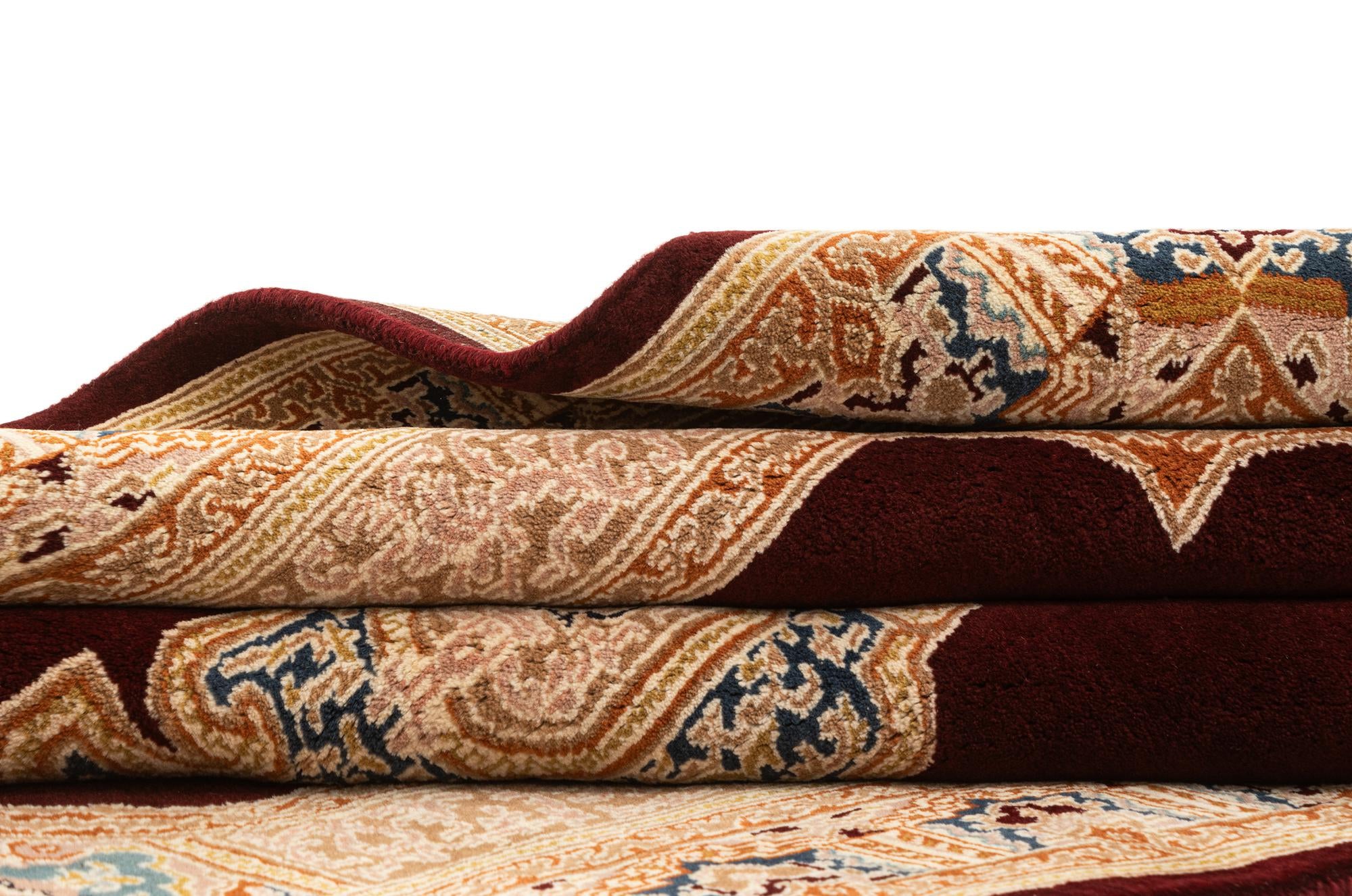 4' 6 x 6' 6 Hand Knotted Kerman Wool Rug