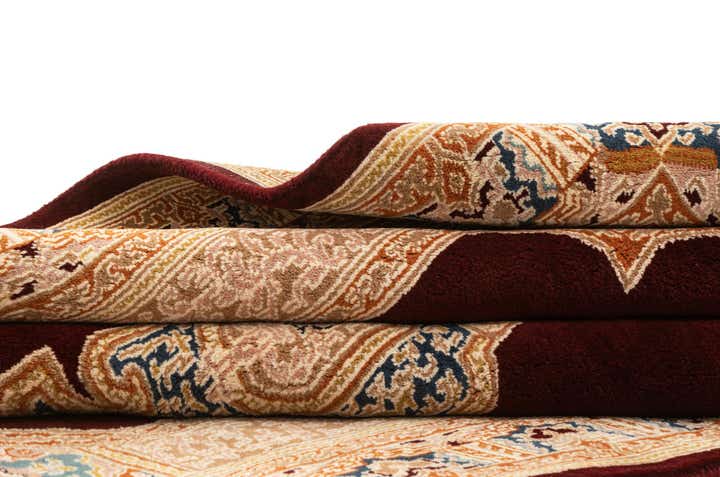 4' 6 x 6' 6 Hand Knotted Kerman Wool Rug