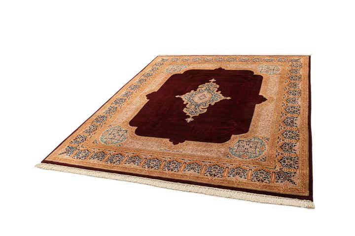 8' 4 x 9' 9 Hand Knotted Kerman Wool Rug