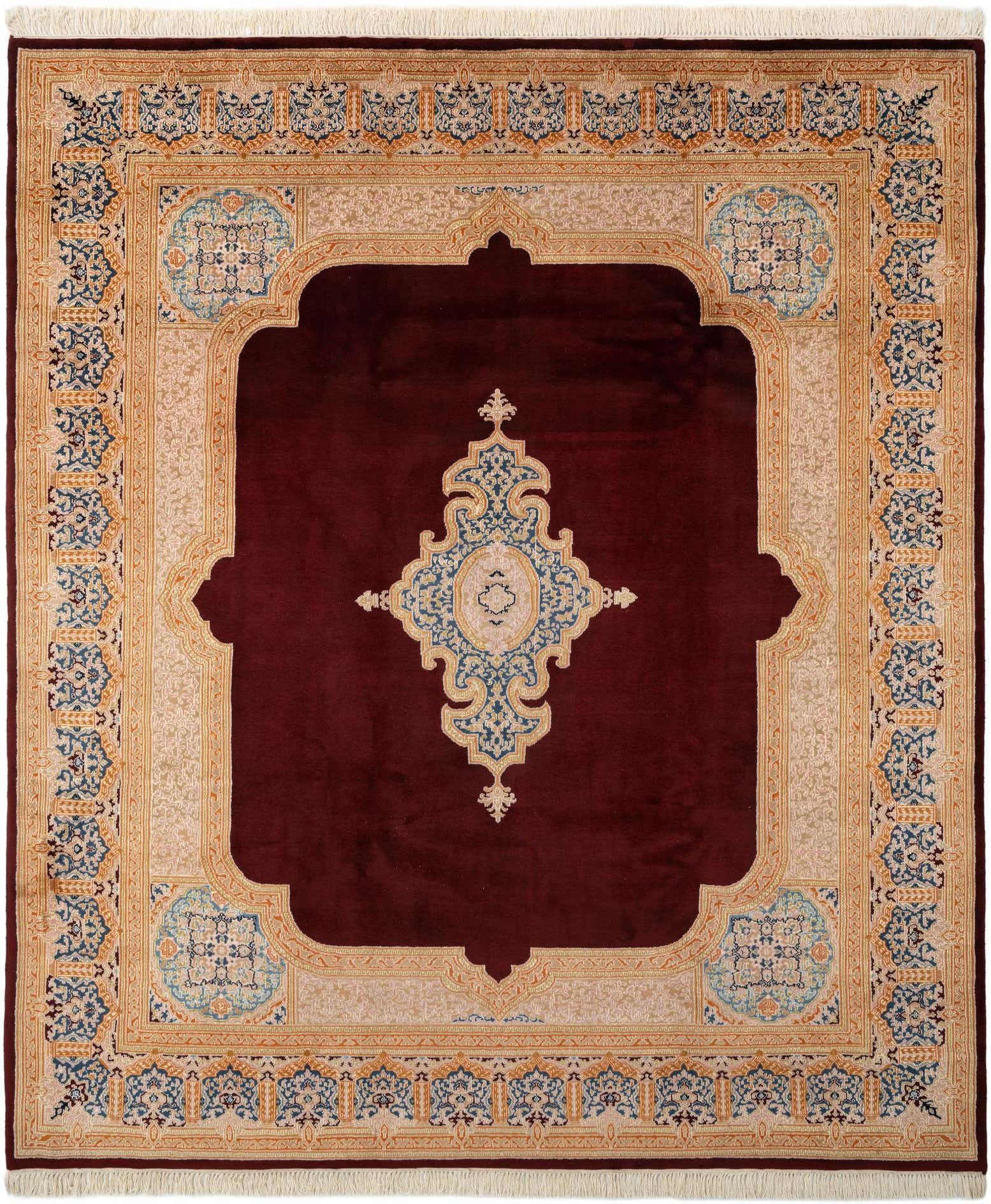 8' 4 x 9' 9 Hand Knotted Kerman Wool Rug