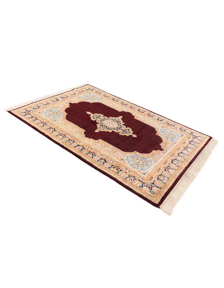 4' 5 x 6' 8 Hand Knotted Kerman Wool Rug