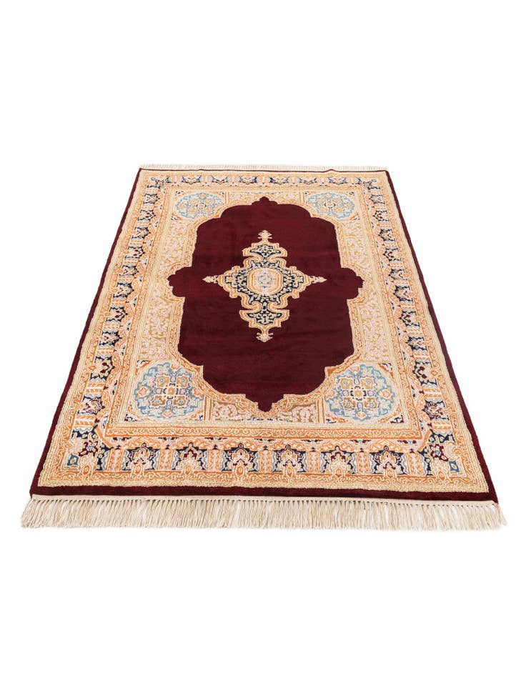Detail image of 4' 5 x 6' 8 Hand Knotted Kerman Wool Rug