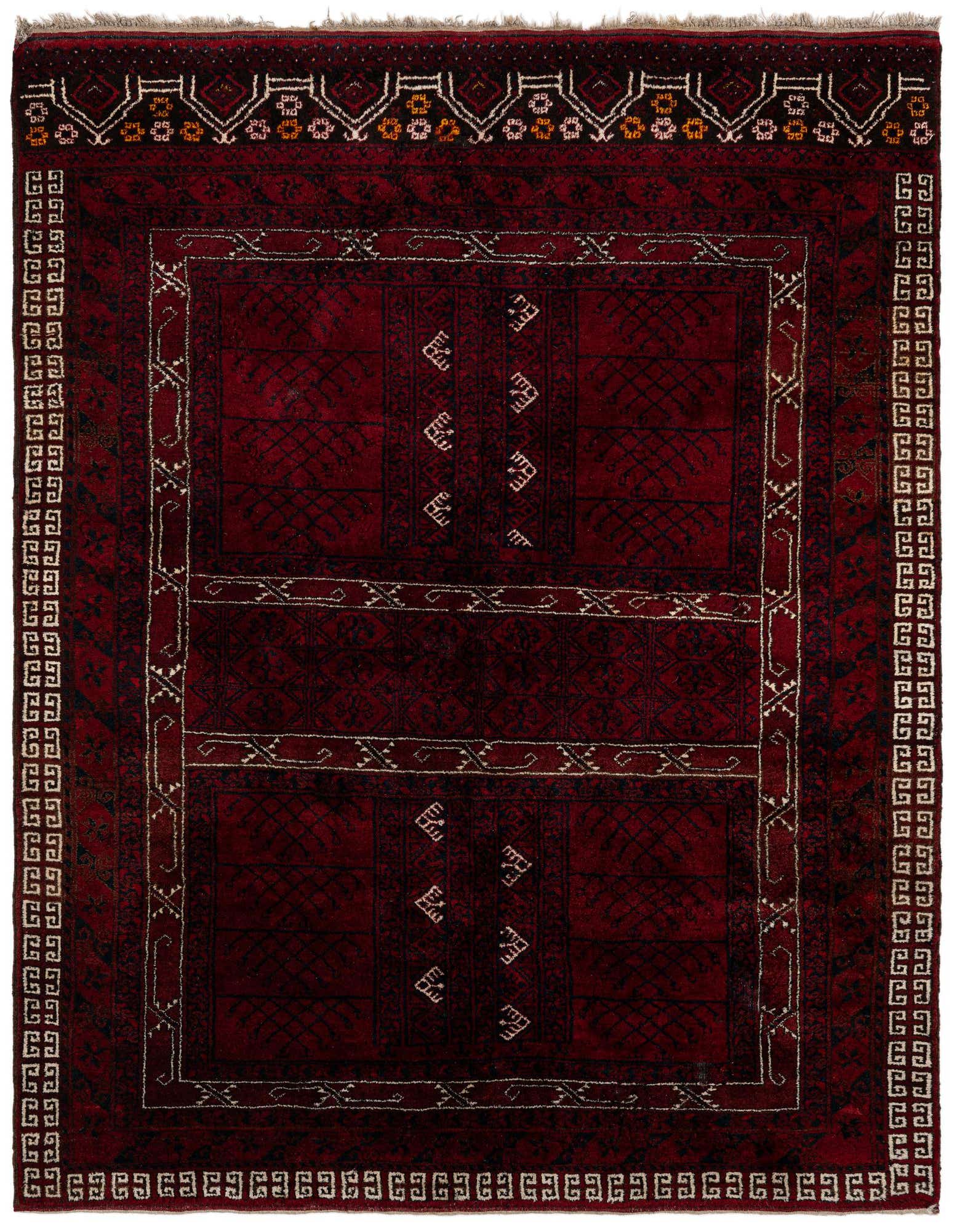 5' 8 x 6' 9 Hand Knotted Khal Mohammadi Oriental Wool Rug