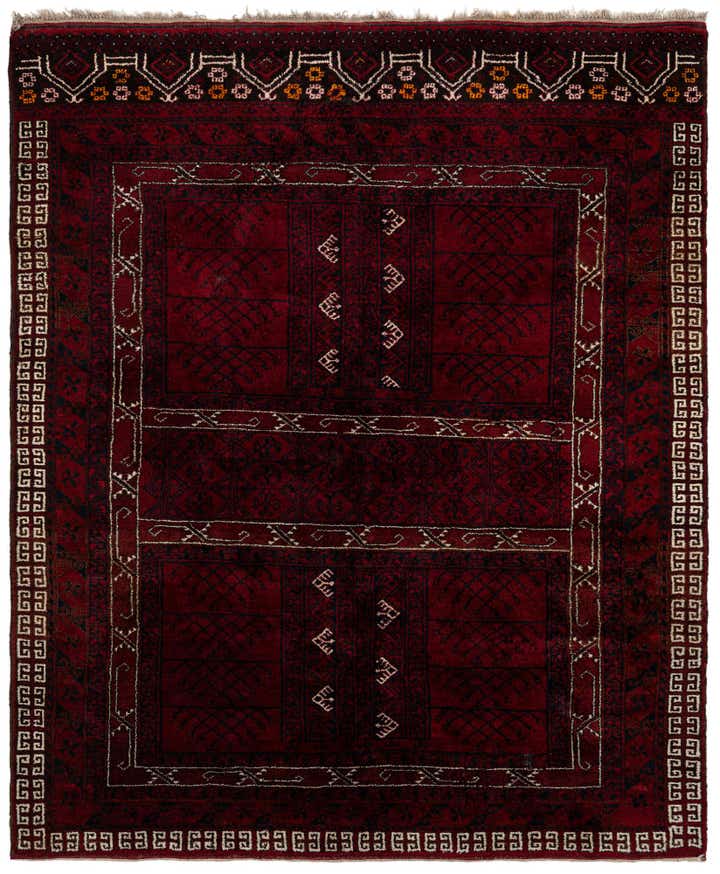 5' 8 x 6' 9 Hand Knotted Khal Mohammadi Oriental Wool Rug