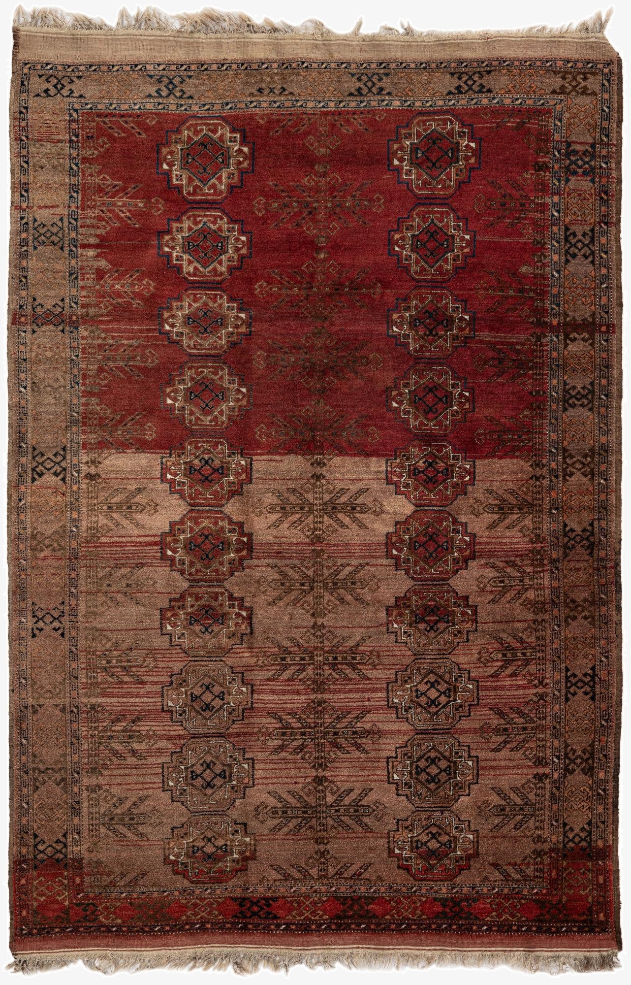  4' 7 x 6' 9  Hand Knotted Khal Mohammadi Oriental Wool Rug
