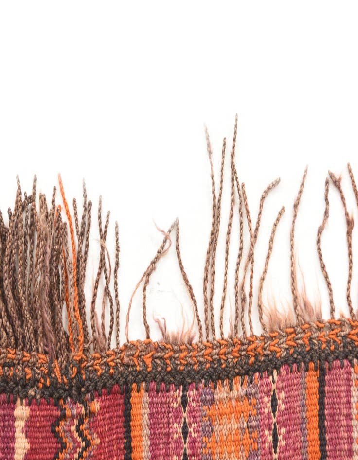 Detail image of 2' 10 x 4'  Hand Woven Kilim Afghan Wool Rug