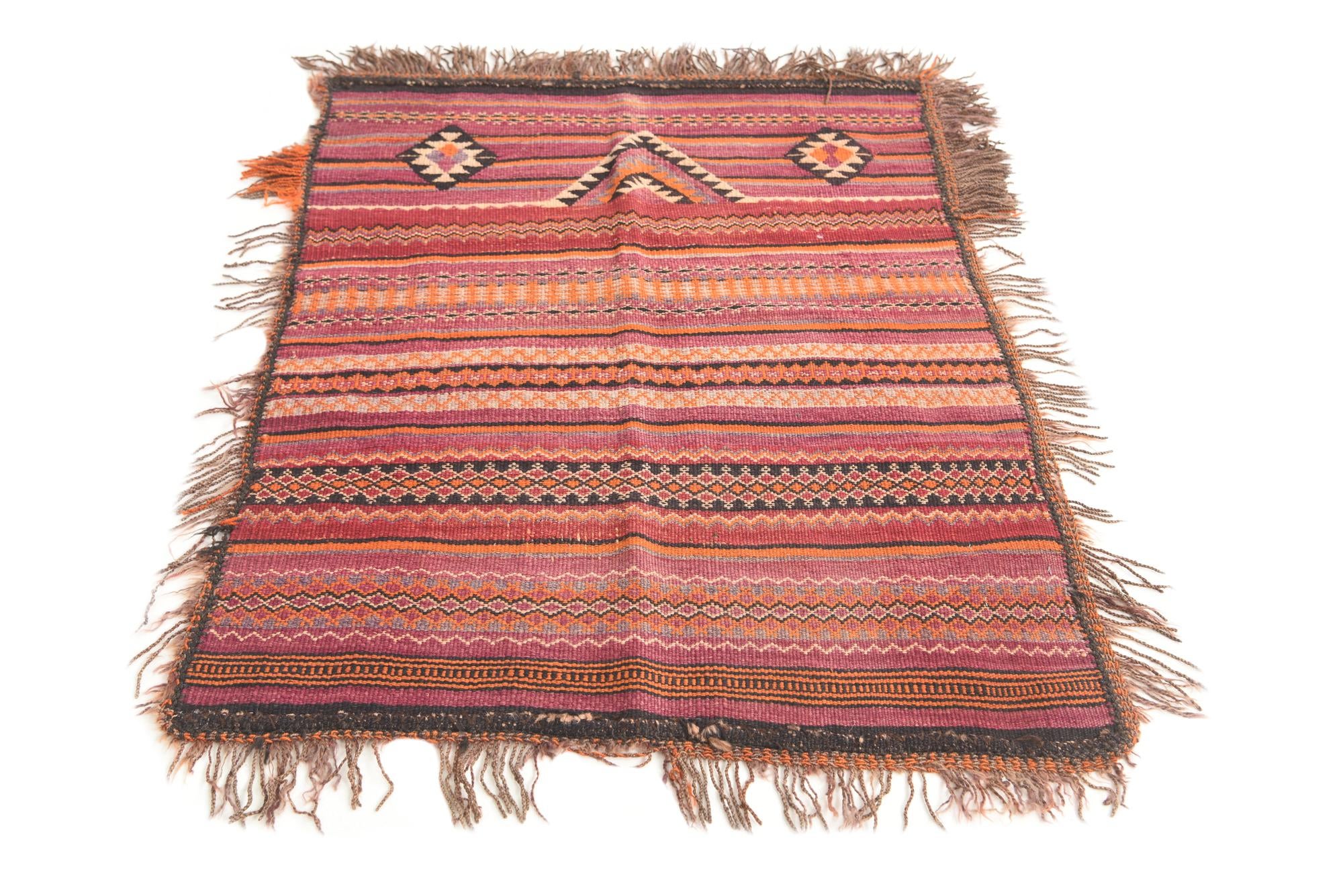 2' 10 x 4' Hand Woven Kilim Afghan Wool Rug