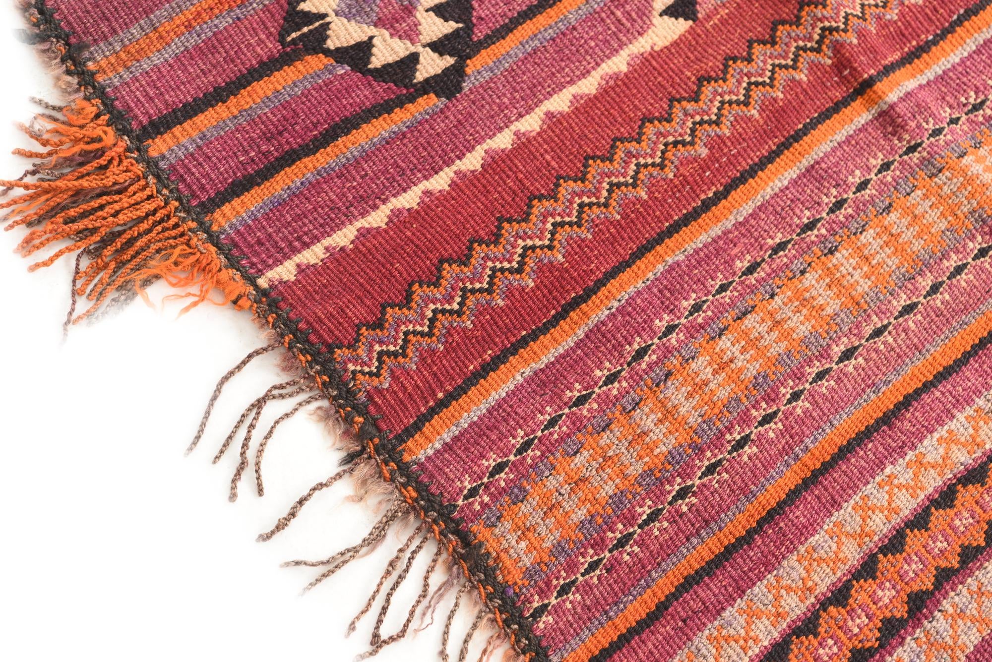 2' 10 x 4' Hand Woven Kilim Afghan Wool Rug