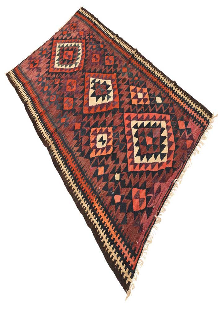 4' 9 x 7' 9 Hand Woven Kilim Fars Wool Rug
