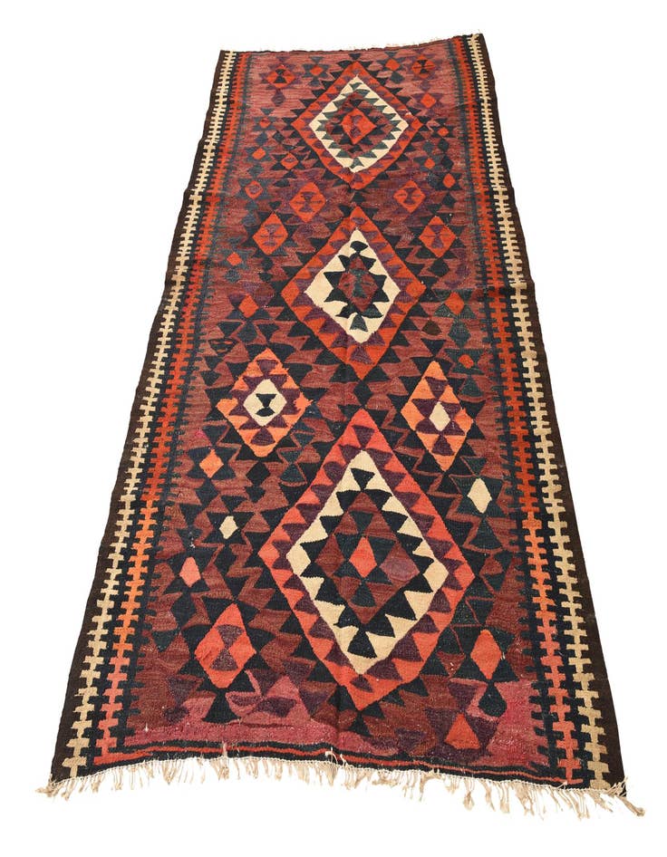 Detail image of 4' 9 x 7' 9 Hand Woven Kilim Fars Wool Rug