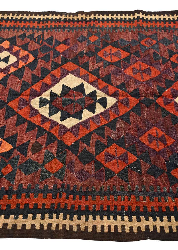 4' 9 x 7' 9 Hand Woven Kilim Fars Wool Rug