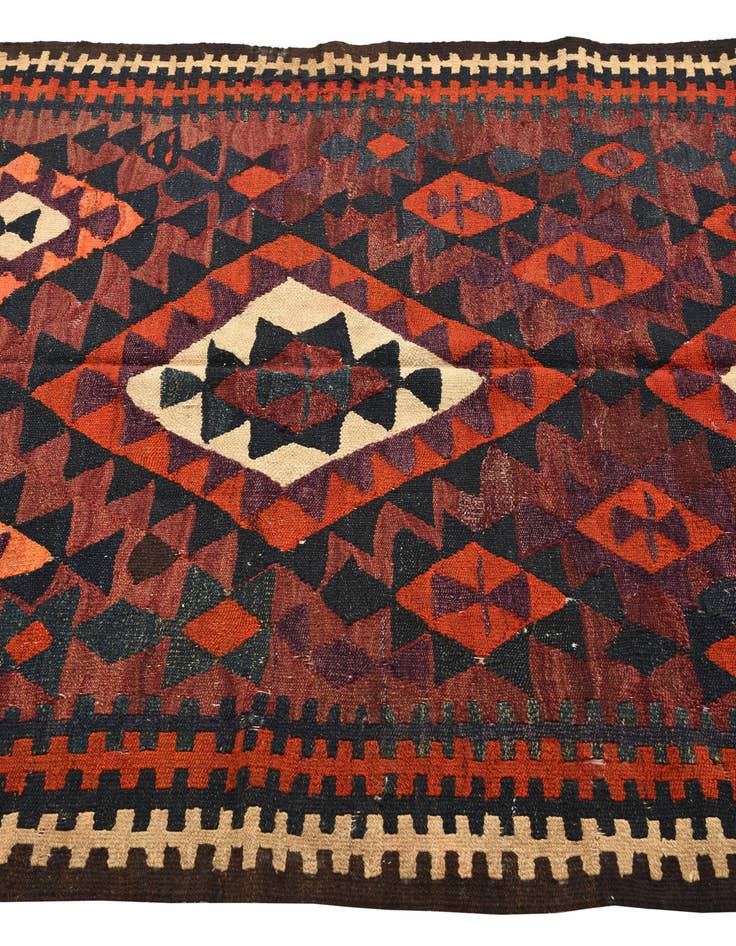 Detail image of 4' 9 x 7' 9 Hand Woven Kilim Fars Wool Rug