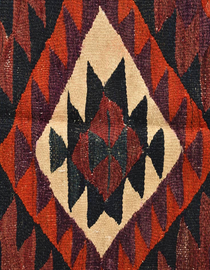 Detail image of 4' 9 x 7' 9  Hand Woven Kilim Fars Wool Rug