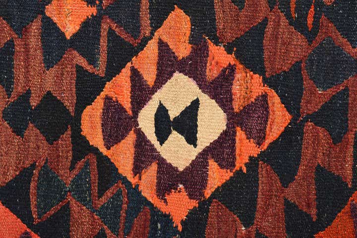 4' 9 x 7' 9 Hand Woven Kilim Fars Wool Rug