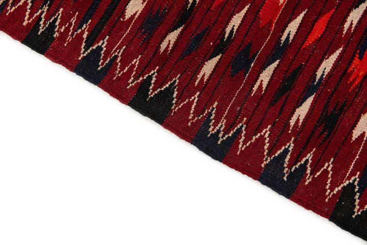 4' 3 x 6' 7 Hand Woven Kilim Fars Wool Rug