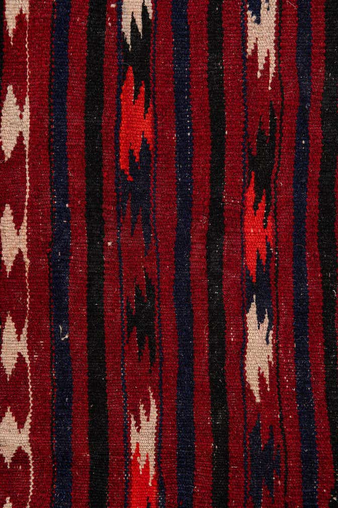 4' 3 x 6' 7 Hand Woven Kilim Fars Wool Rug