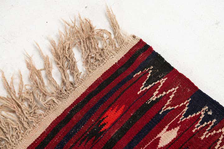 4' 3 x 6' 7 Hand Woven Kilim Fars Wool Rug