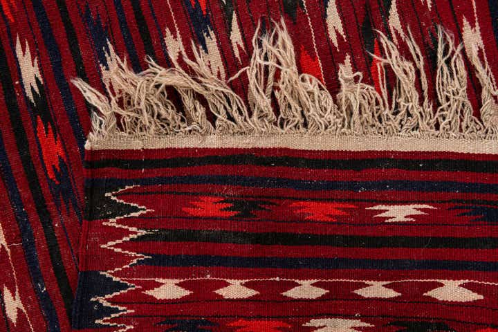 4' 3 x 6' 7 Hand Woven Kilim Fars Wool Rug