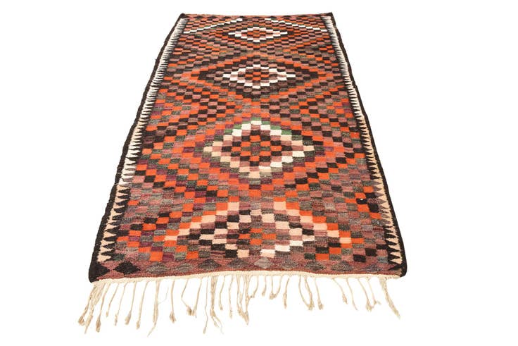 Detail image of 4' 7 x 8' 10 Hand Woven Kilim Fars Wool Rug