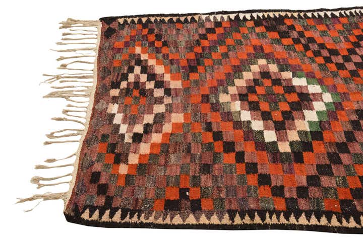 4' 7 x 8' 10 Hand Woven Kilim Fars Wool Rug