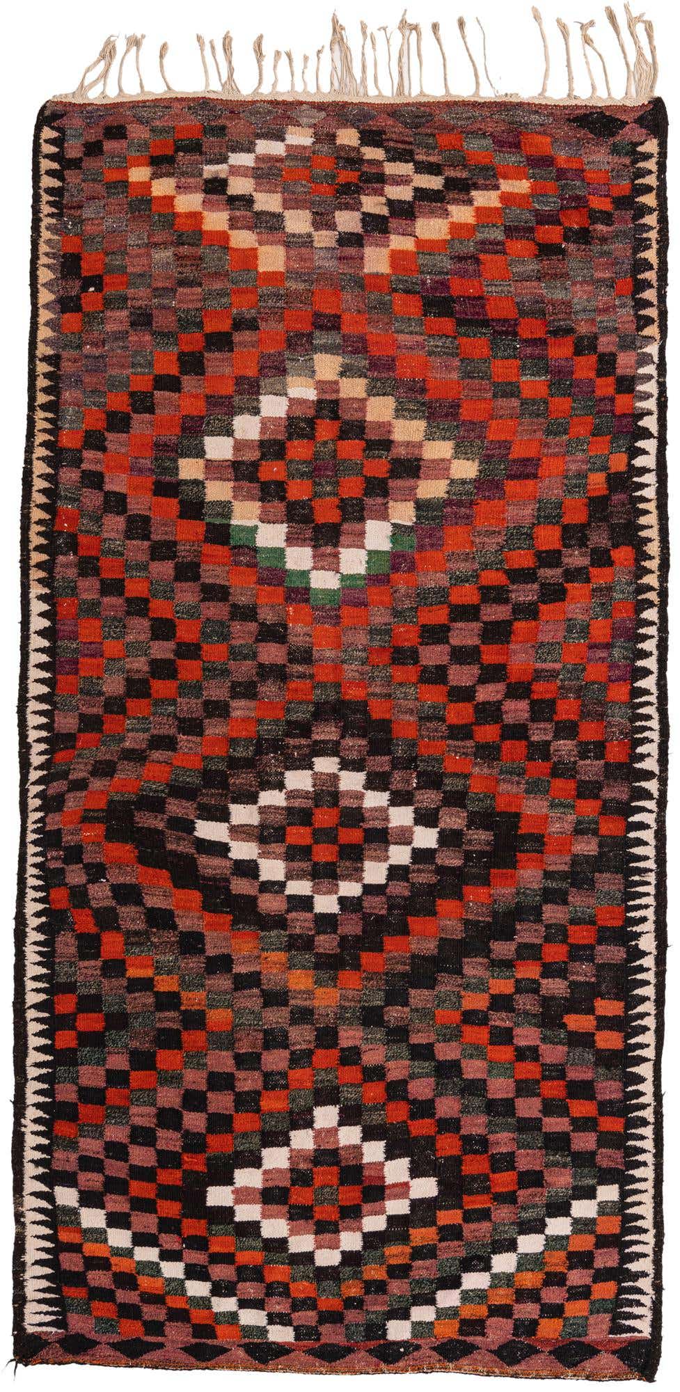 4' 7 x 8' 10 Hand Woven Kilim Fars Wool Rug