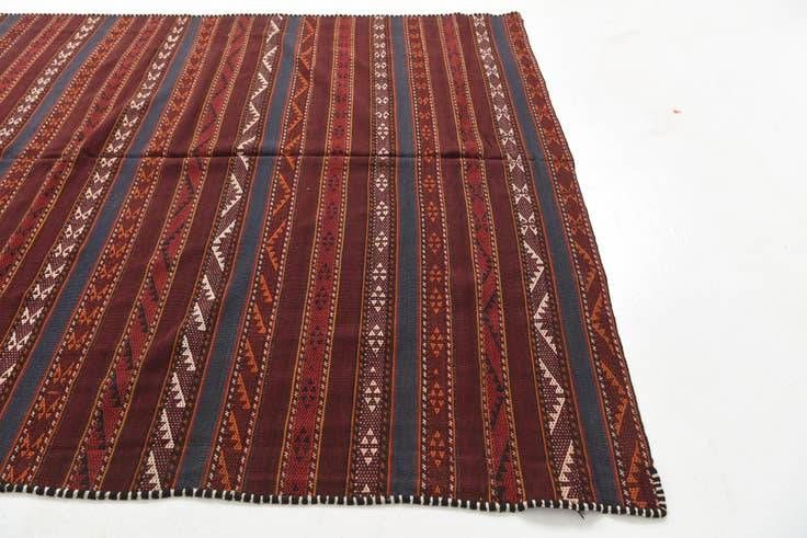 Detail image of 6' x 12' 10 Hand Knotted Kilim Fars Persian Wool Rug