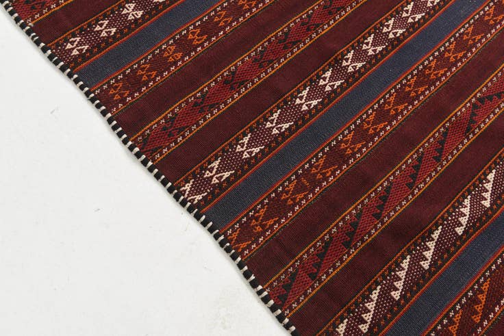 Detail image of 6' x 12' 10 Hand Knotted Kilim Fars Persian Wool Rug