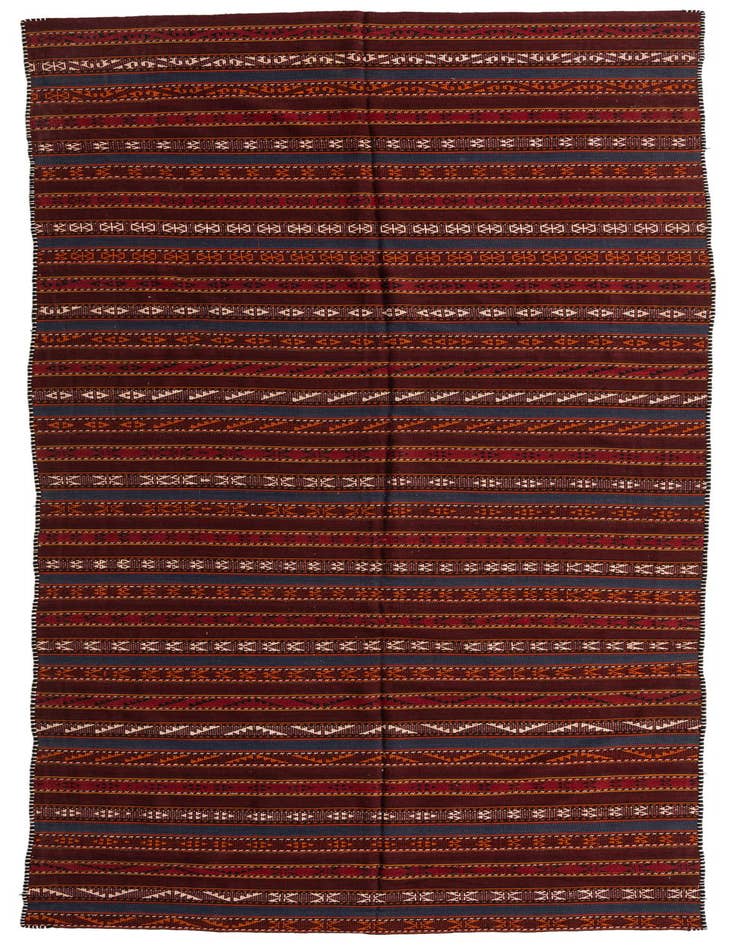 Detail image of 6' x 12' 10 Hand Knotted Kilim Fars Persian Wool Rug