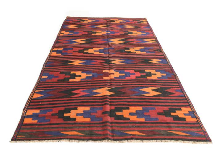 5' 5 x 9' 9 Hand Woven Kilim Fars Wool Rug