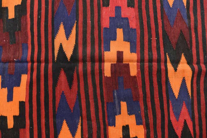 5' 5 x 9' 9 Hand Woven Kilim Fars Wool Rug