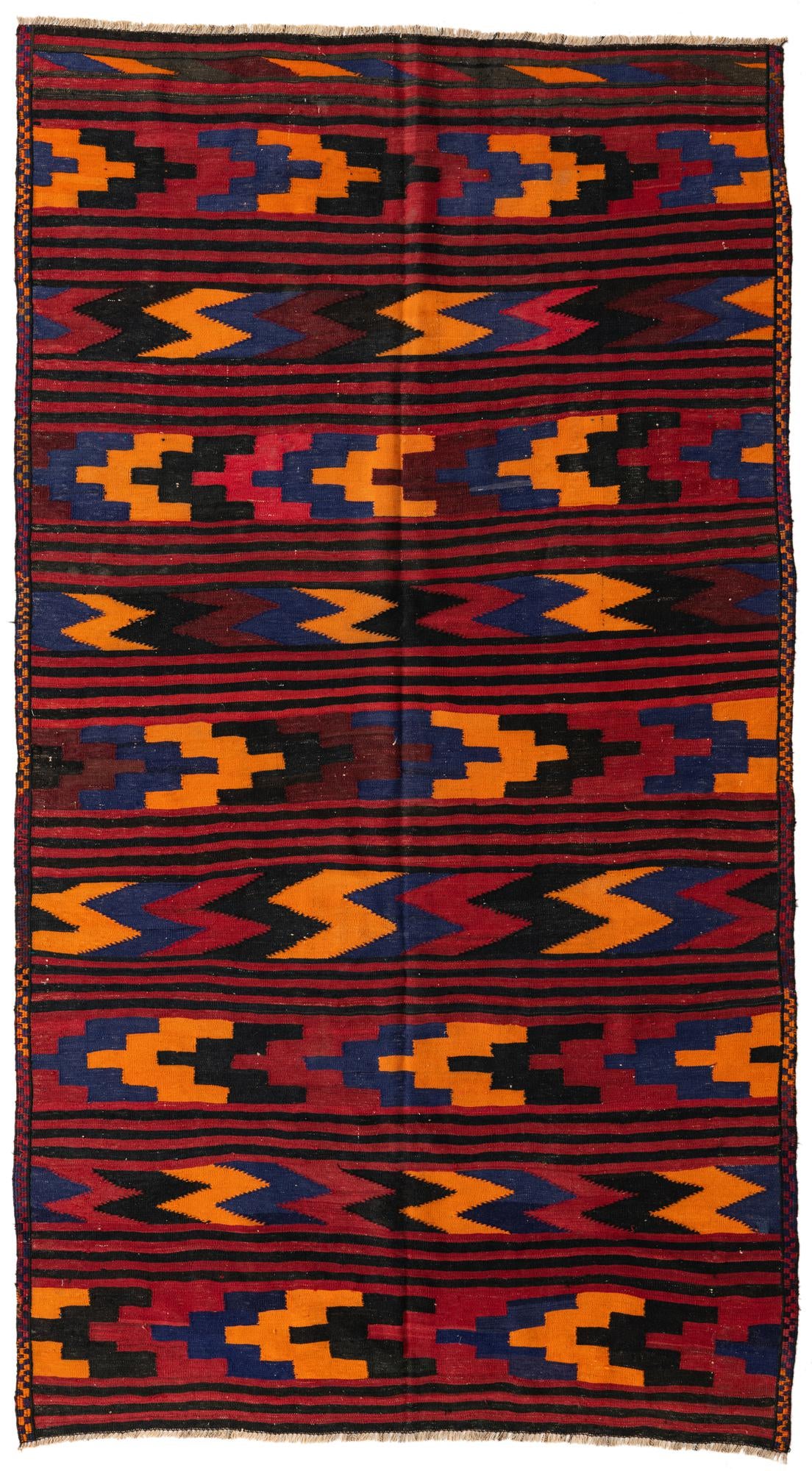 5' 5 x 9' 9 Hand Woven Kilim Fars Wool Rug