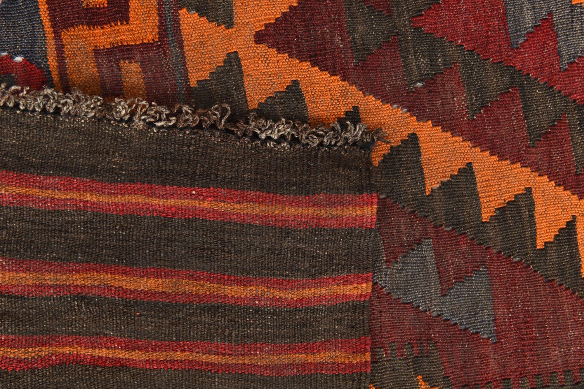 5' 7 x 8' 1 Hand Woven Kilim Fars Wool Rug