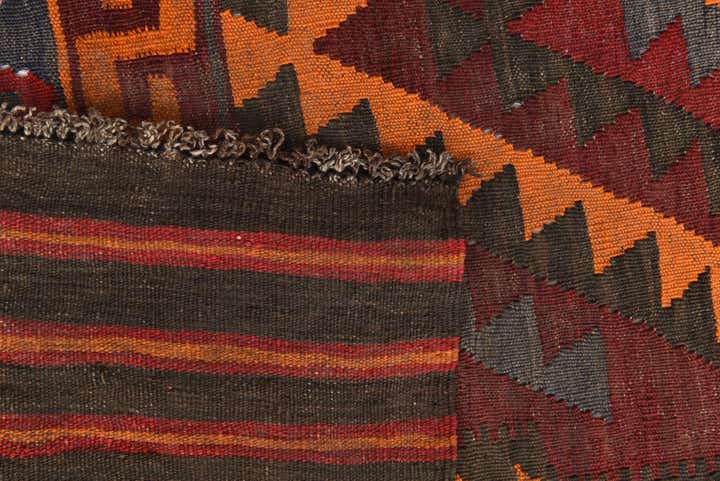 5' 7 x 8' 1 Hand Woven Kilim Fars Wool Rug
